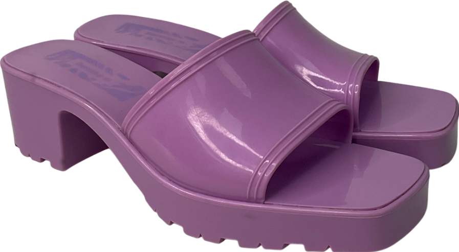 Bershka Purple Jelly Heeled Sandal In Lilac UK 6 EU 39 👠