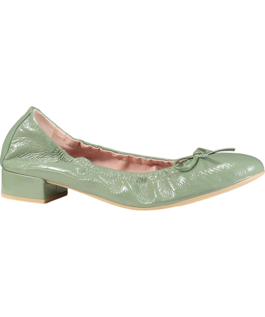 Pretty Ballerinas Green Gretschen Ballerina Pumps UK 8 EU 41 👠