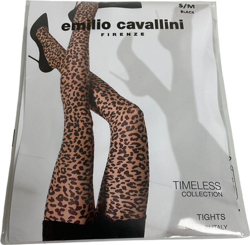 emilio cavallini Brown Leopard Tights UK M/L