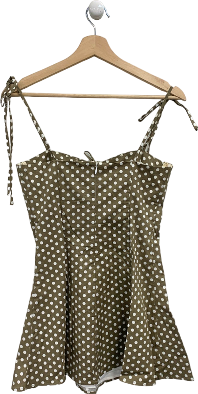 Majorelle Brown Polka Dot Dress UK S