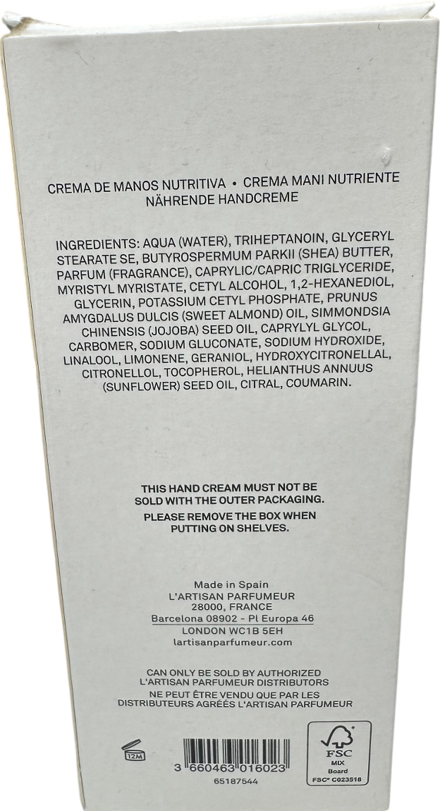 LARTISAN PARFUMEUR Nourishing Hand Cream 50ml