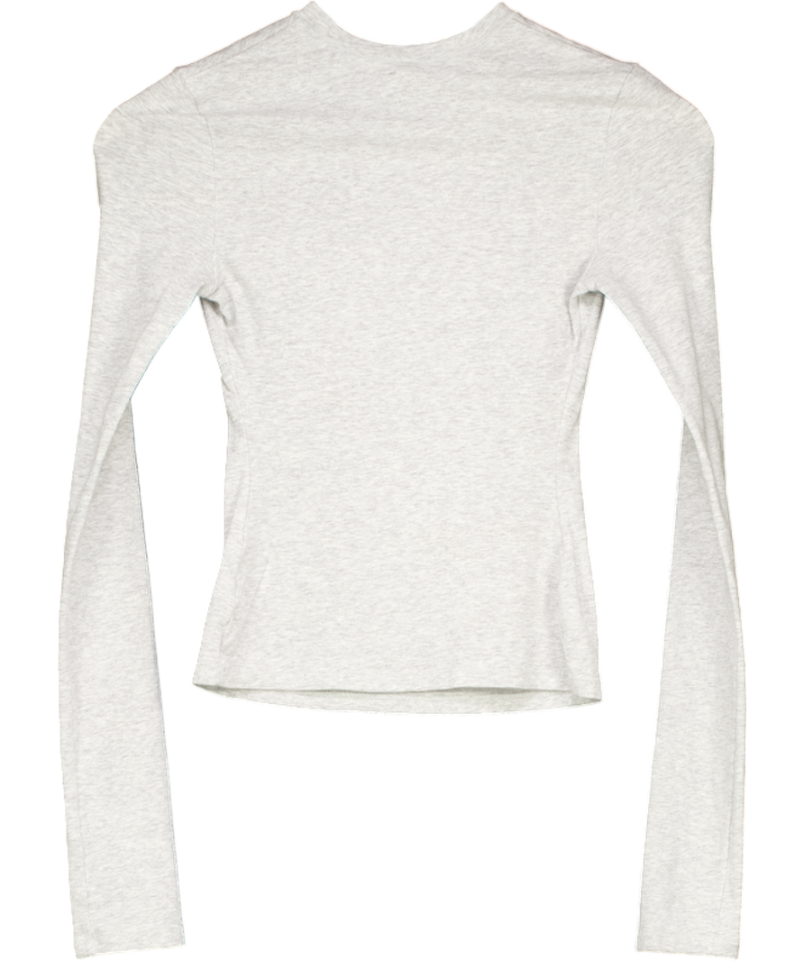 SKIMS Grey Stretch Jersey T-shirt UK XS