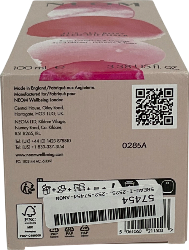 NEOM Nude Wellbeing It’s All Rosy Reed Diffuser One Size