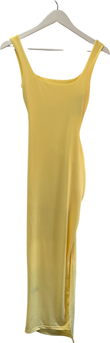 SHEIN Yellow Leon Split Mini Dress UK XS
