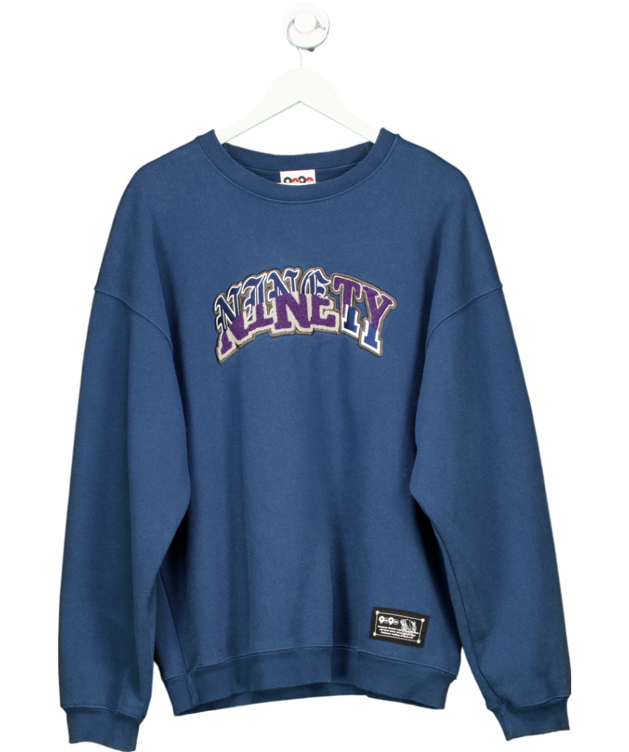 9090 Blue Ninety Pokemon Logo Sweatshirt UK L