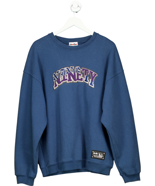 9090 Blue Ninety Pokemon Logo Sweatshirt UK L