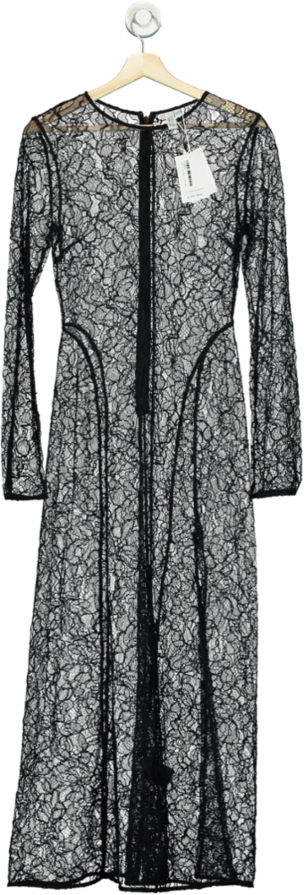 & Other Stories Black Lace Maxi Dress UK 8