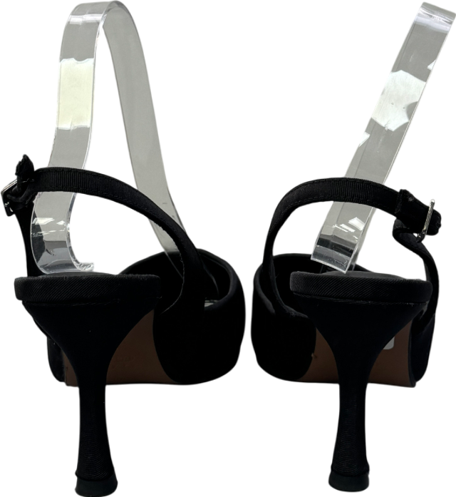 ASOS Black Design Fabric Pointed Toe Slingback Heels UK 6 EU 39 👠