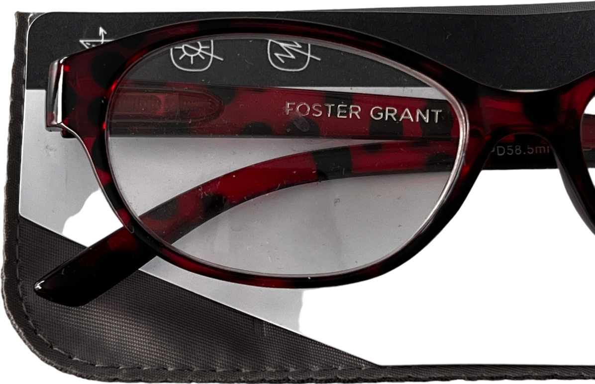 Foster Grant Paris Lenses Reading Glasses +1 Red/black