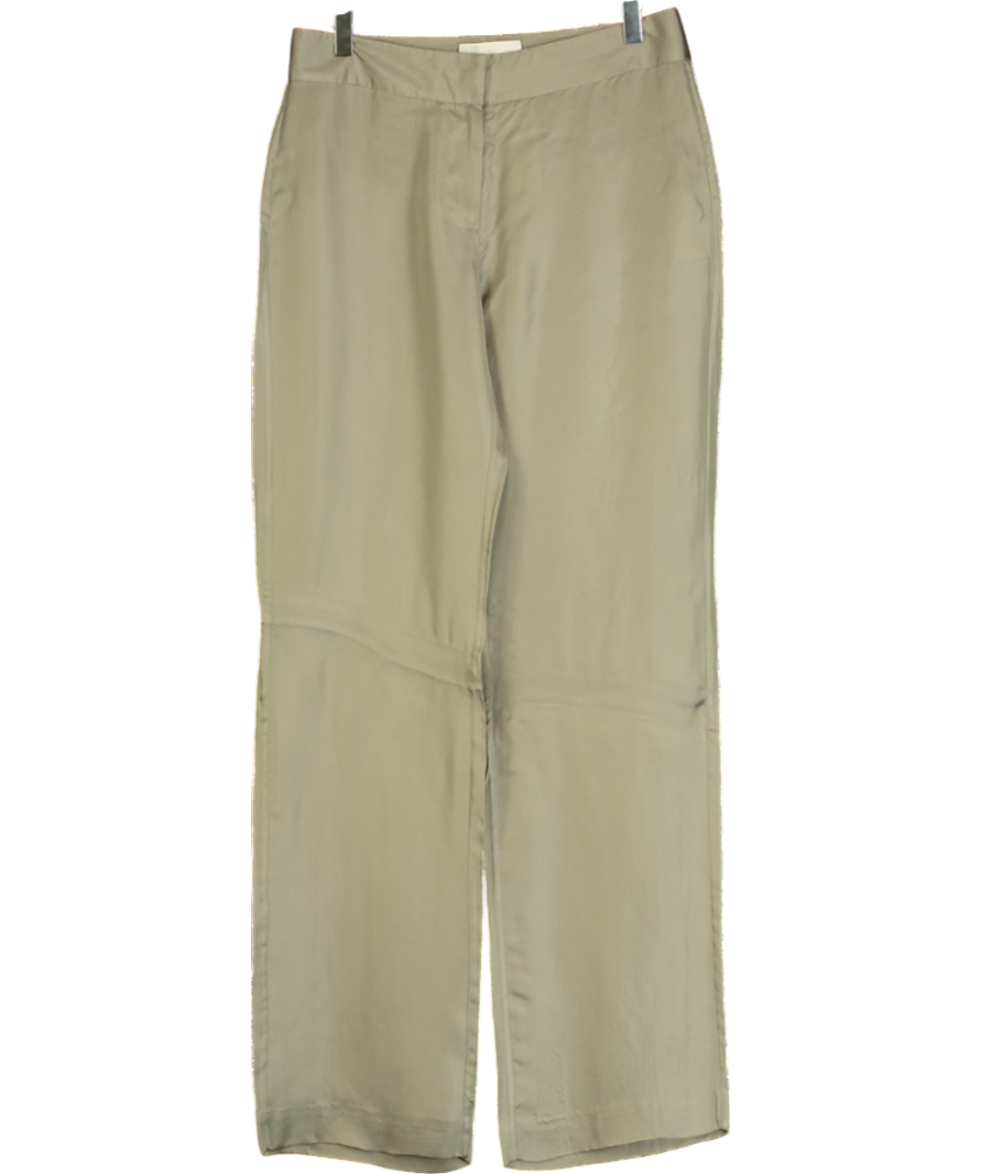 St Agni Green Satin Trouser UK S