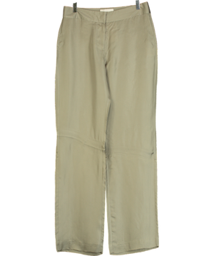 St Agni Green Satin Trouser UK S
