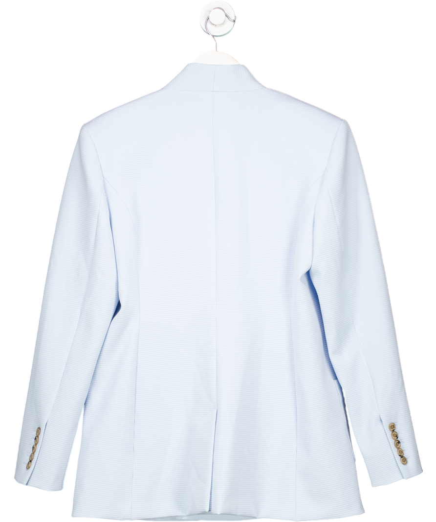 Karen Millen Blue Tailored Textured Double Breasted Jacket UK 12