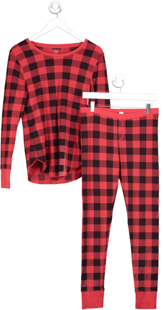 old navy Red Waffle-knit Pyjamas UK M