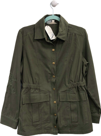 Monsoon Green Embroidered Utility Jacket UK M