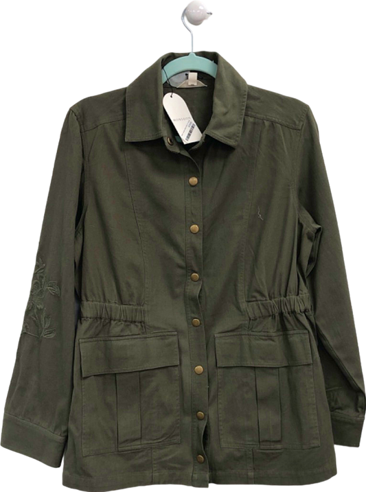 Monsoon Green Embroidered Utility Jacket UK M