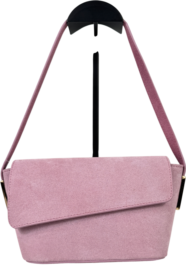 ASOS Purple Suede Asymmetric Flap Shoulder Bag With Strap Hardware One Size