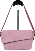 ASOS Purple Suede Asymmetric Flap Shoulder Bag With Strap Hardware One Size