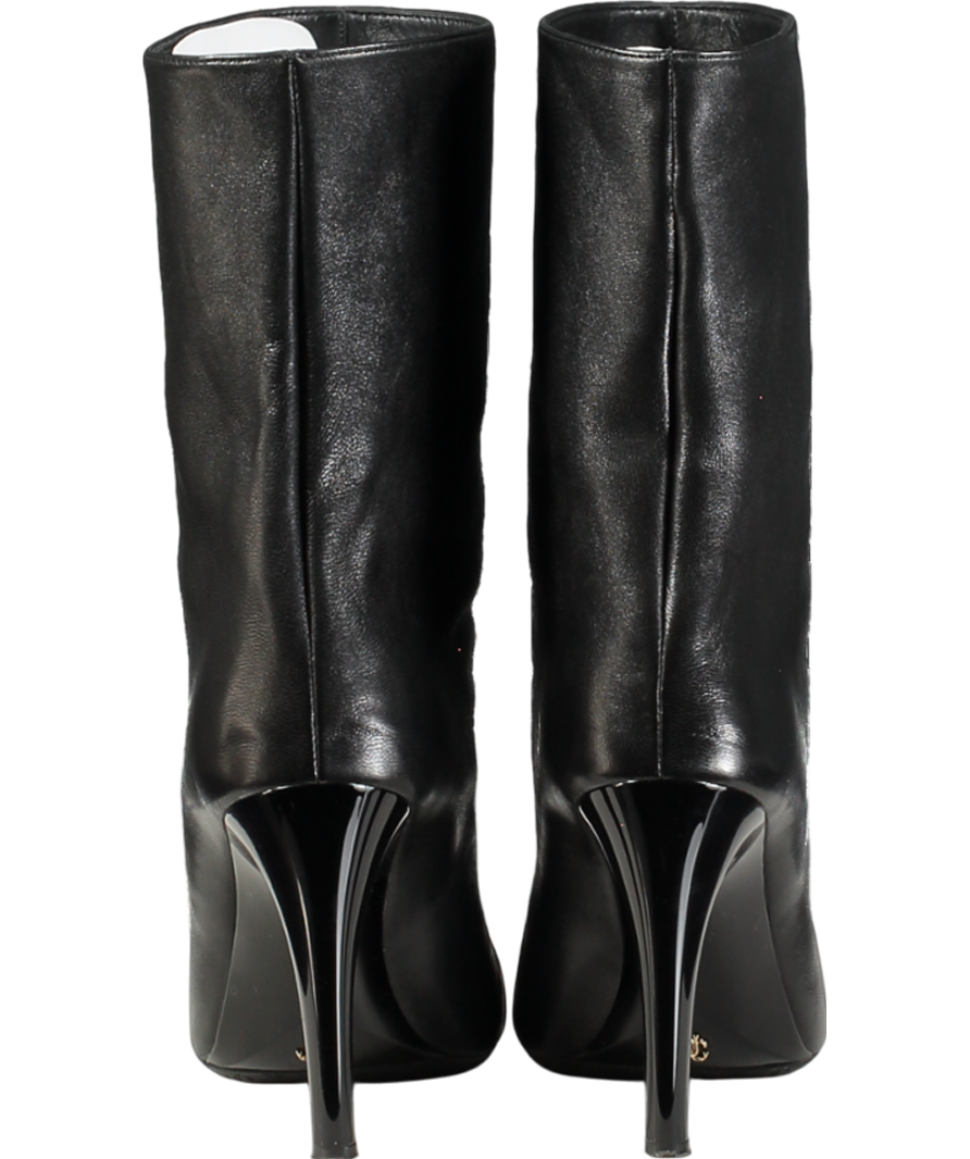 Jimmy Choo Black Cierra 100 Leather Ankle Boots UK 6 EU 39 👠