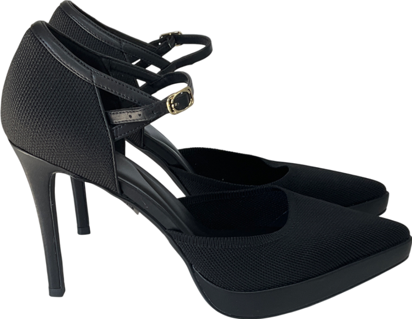 cosy island Black Sexy Strapped Stiletto Pumps UK 11 EU 45 👞