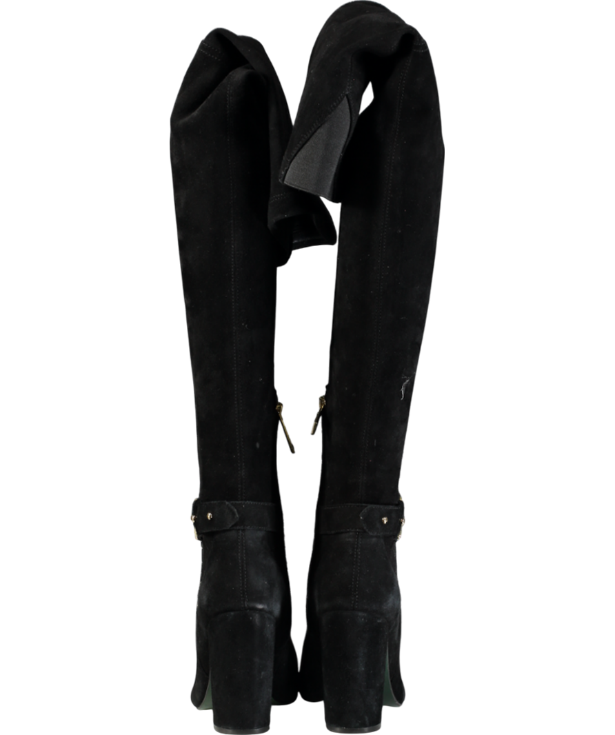 Holland Cooper Black Sloane Over The Knee Boots UK 4 EU 37 👠