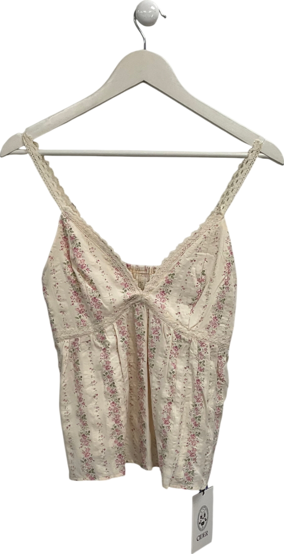 Cider Cream Floral Print Cami UK XS