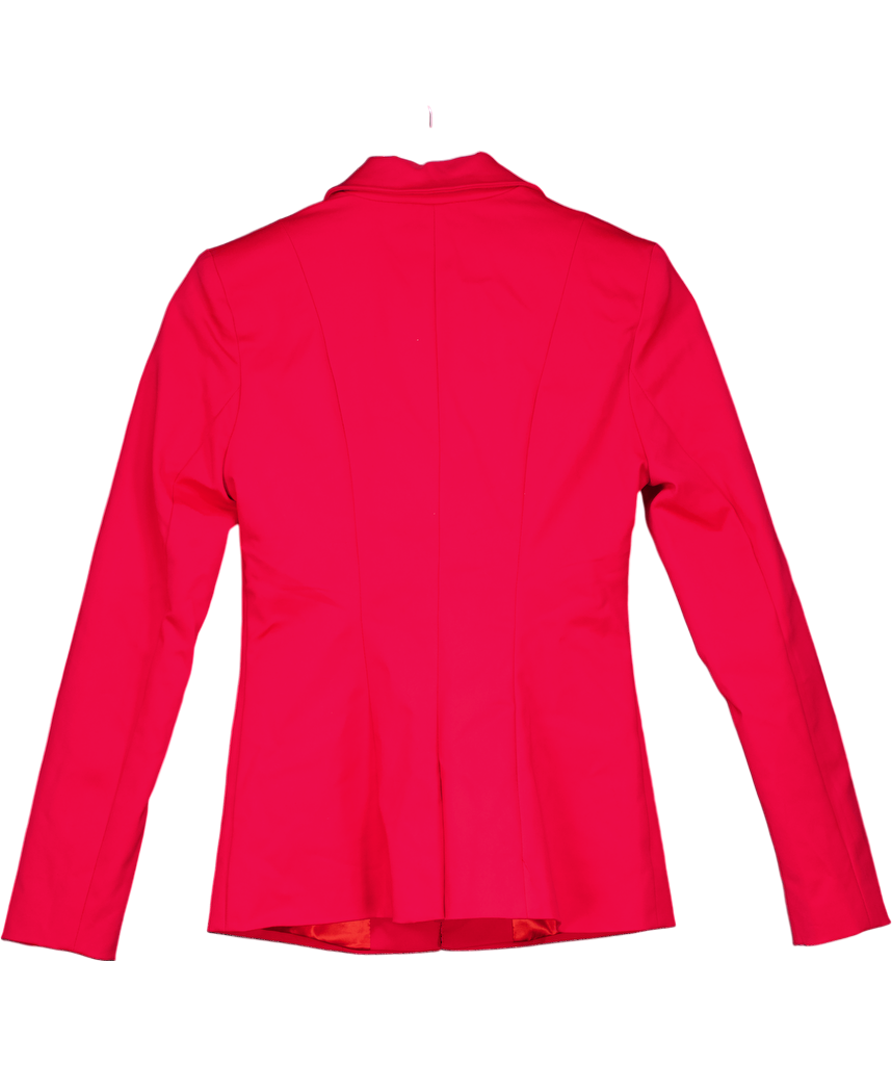 Club L Red Sarana Plunge Neck Tailored Blazer UK 8