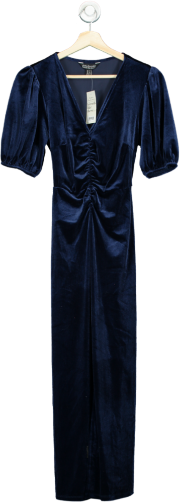 Friends Like These Millie Mackintosh Navy Velvet Midi Dress UK 10