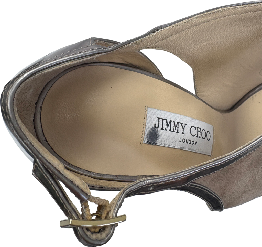 Jimmy Choo Beige Leondra Heeled Pumps UK 8 EU 41 👠