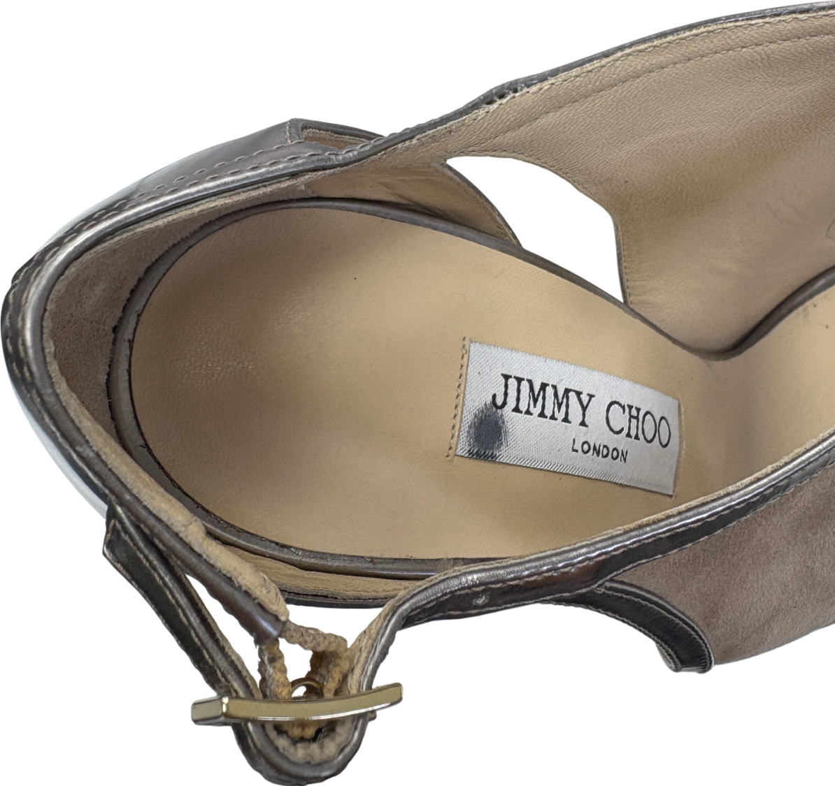 Jimmy Choo Beige Leondra Heeled Pumps UK 8 EU 41 👠