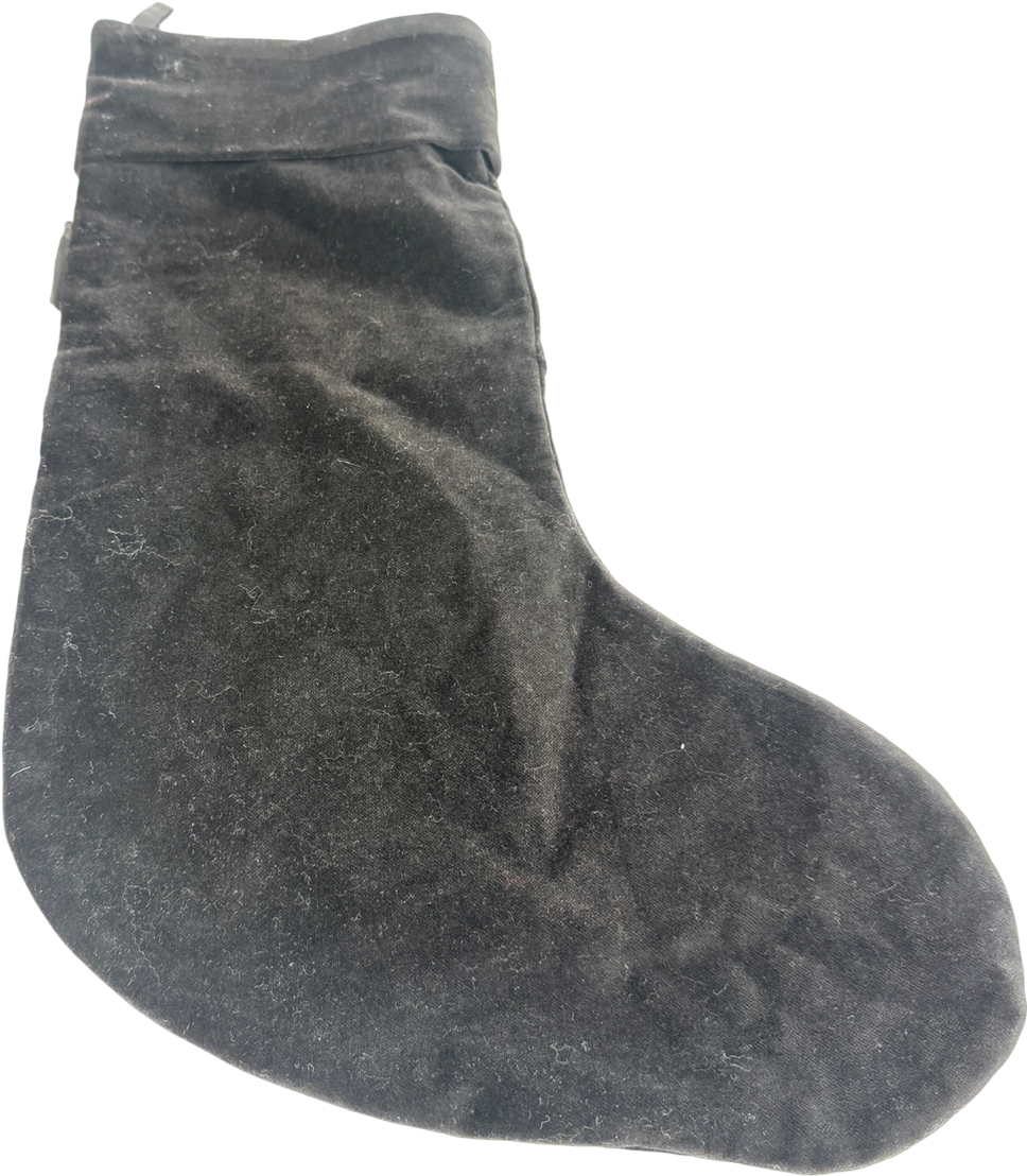 Rockett&george Black Embroidered Stocking One Size
