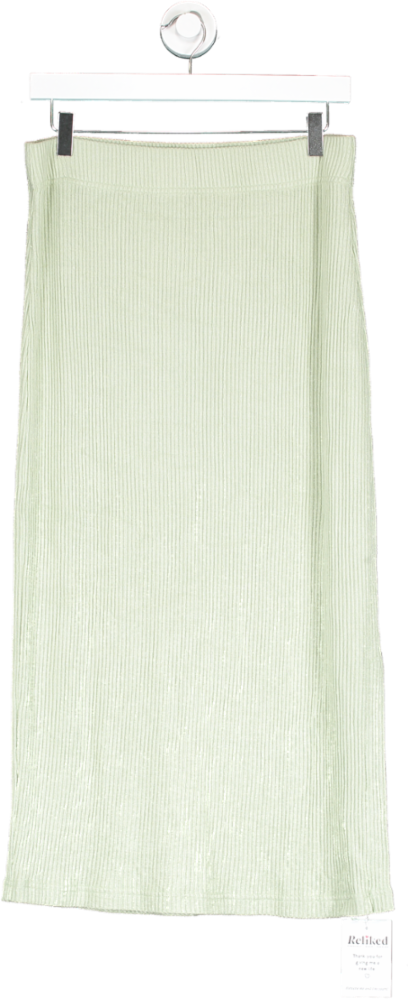Rails Green Ribbed Midi Skirt UK M