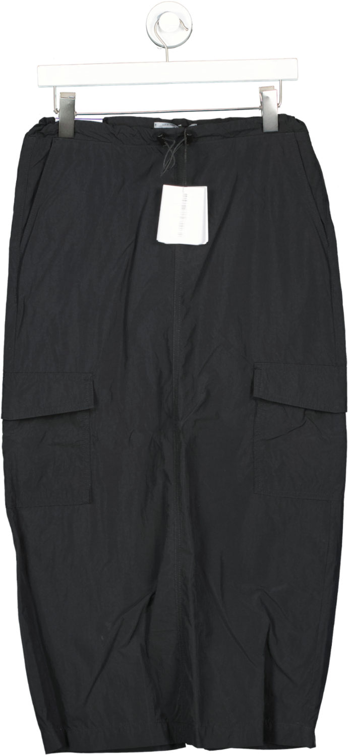 New Look Black Parachute Midaxi Skirt UK 8