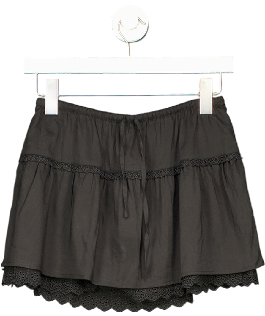 Reformation Black Tavia Skirt UK 4