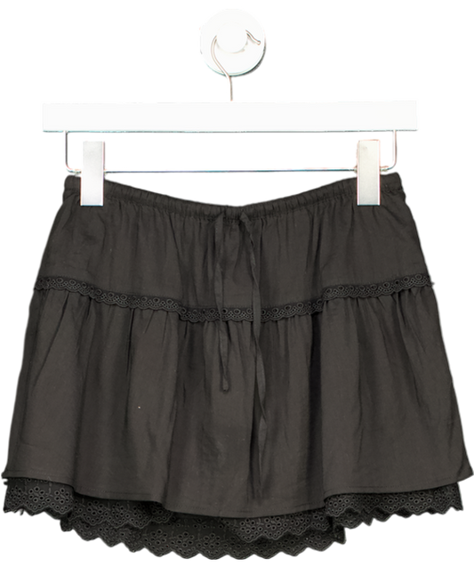 Reformation Black Tavia Skirt UK 4