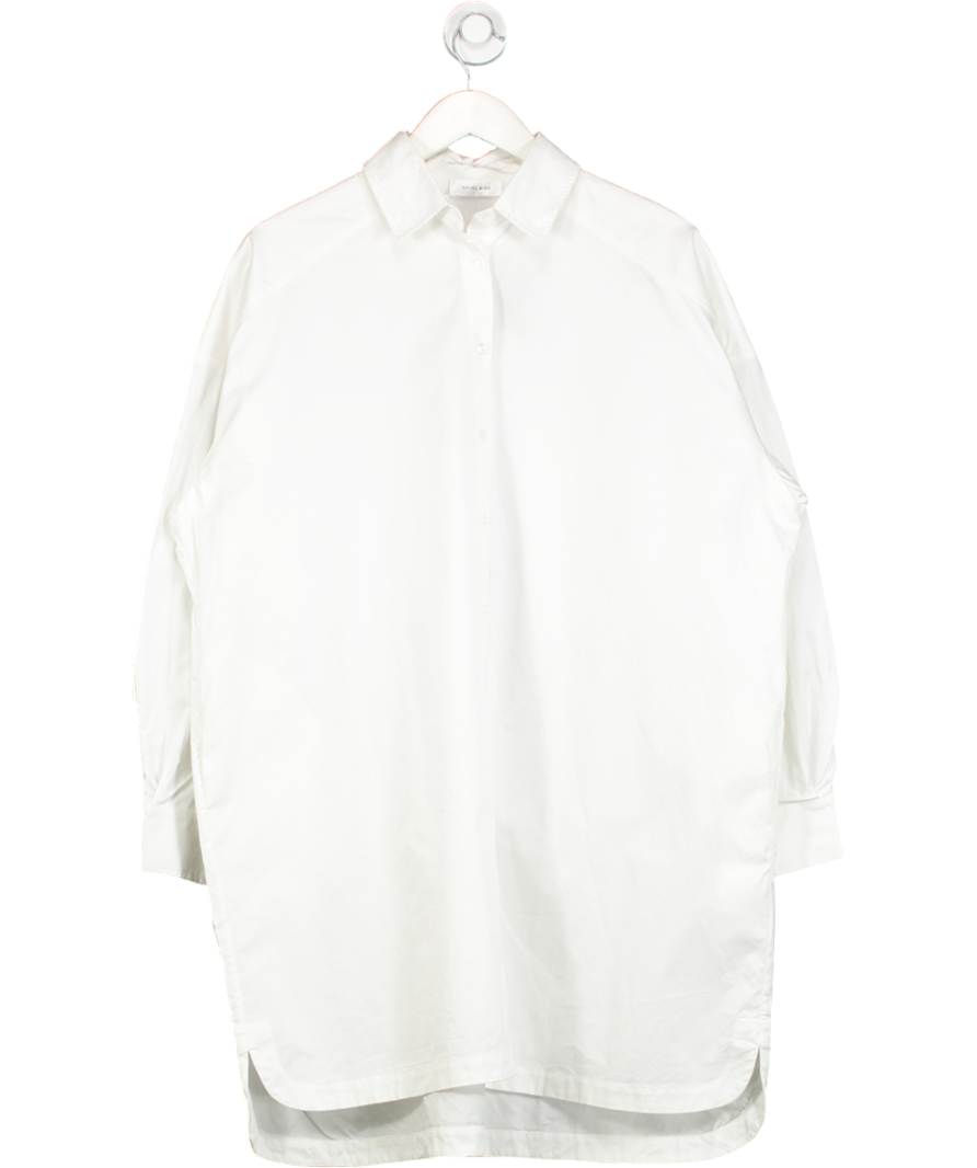 Anine Bing White Cotton Midi Shirt Dress UK XS