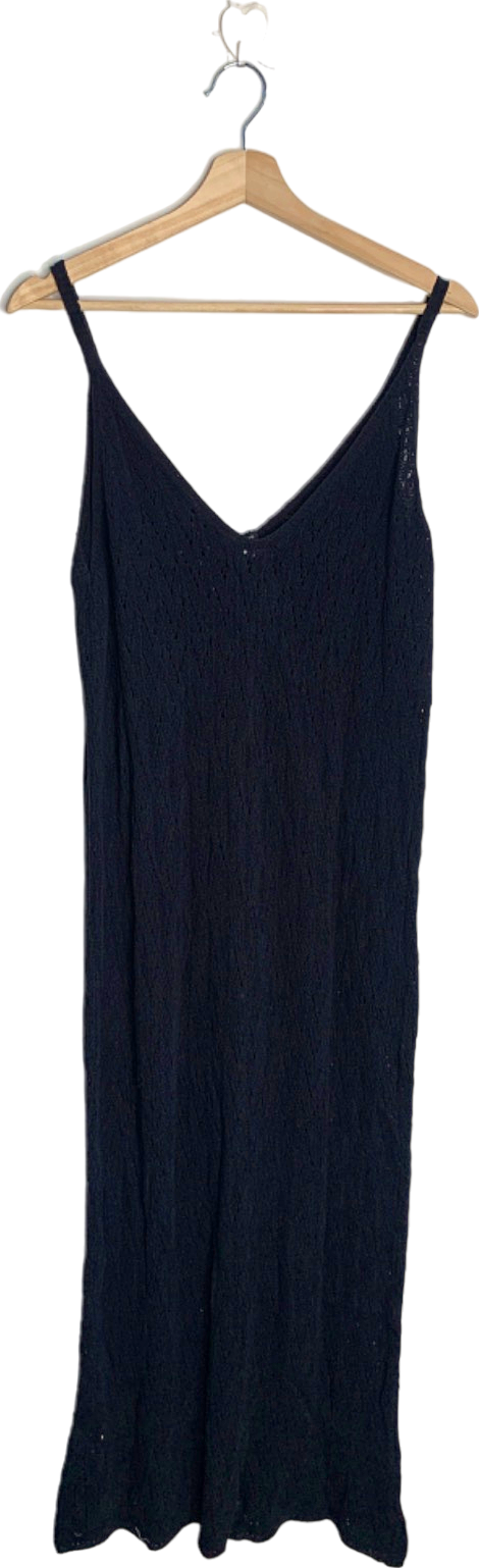 New Look Black Crochet Maxi Dress M