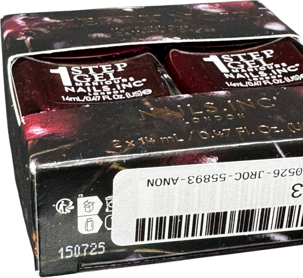 Nails Inc Cherry Noir Nail Polish Duo 2 X 14ML