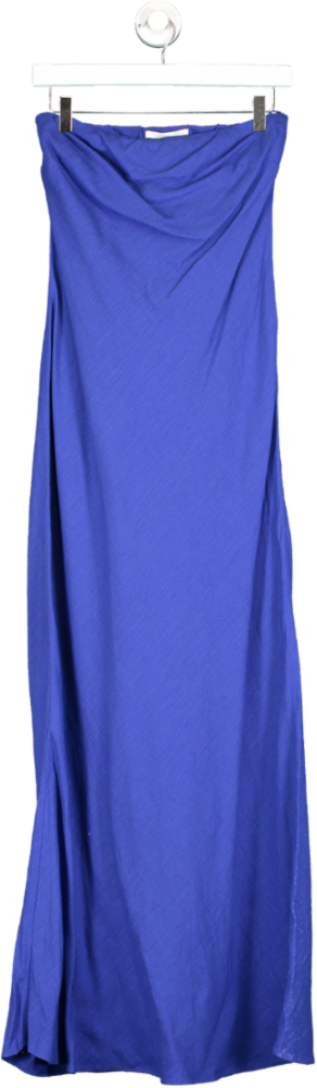 Anthropologie Royal Blue Strapless Maxi Bandeau slip Dress UK 10