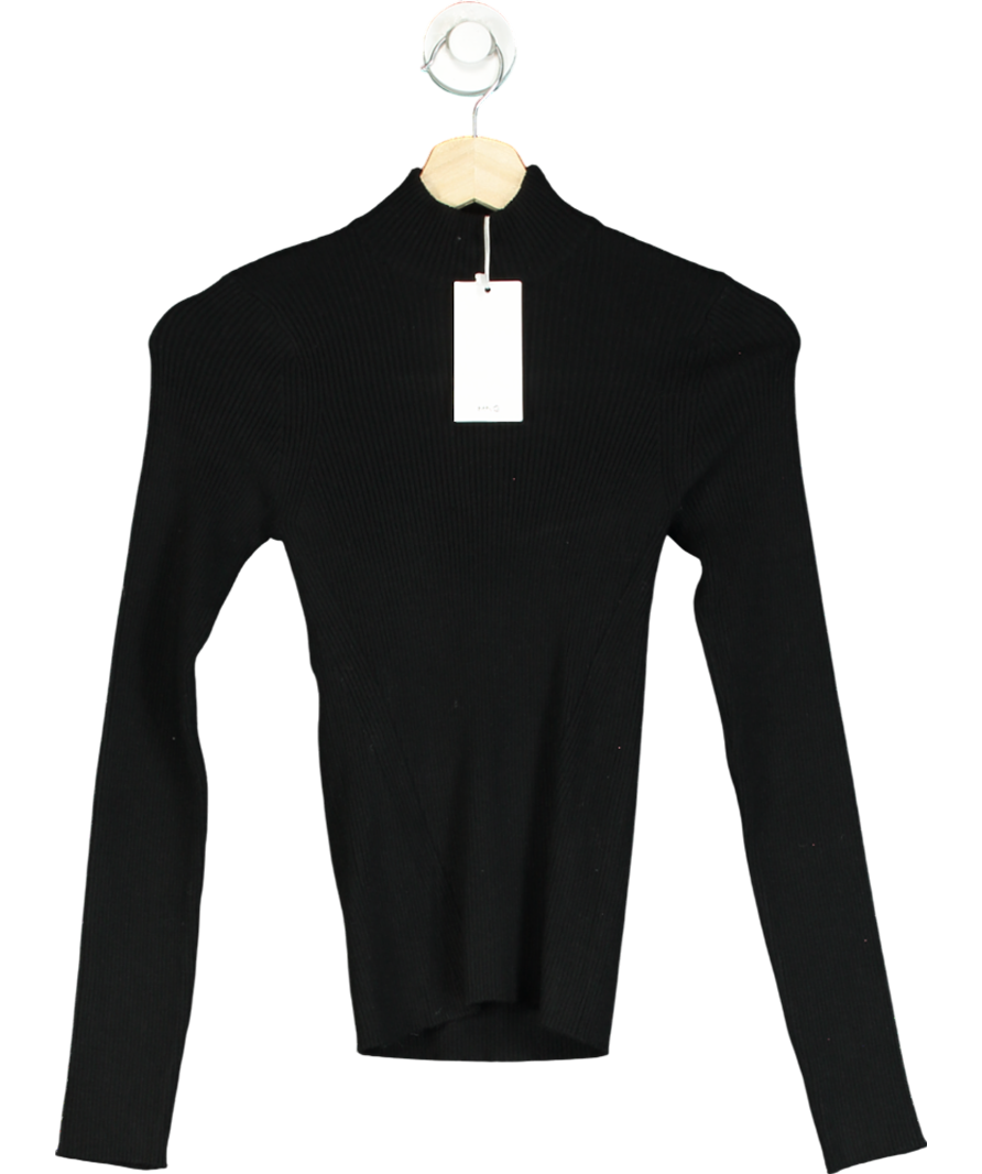 MANGO Black Turtleneck Knit Sweater UK S