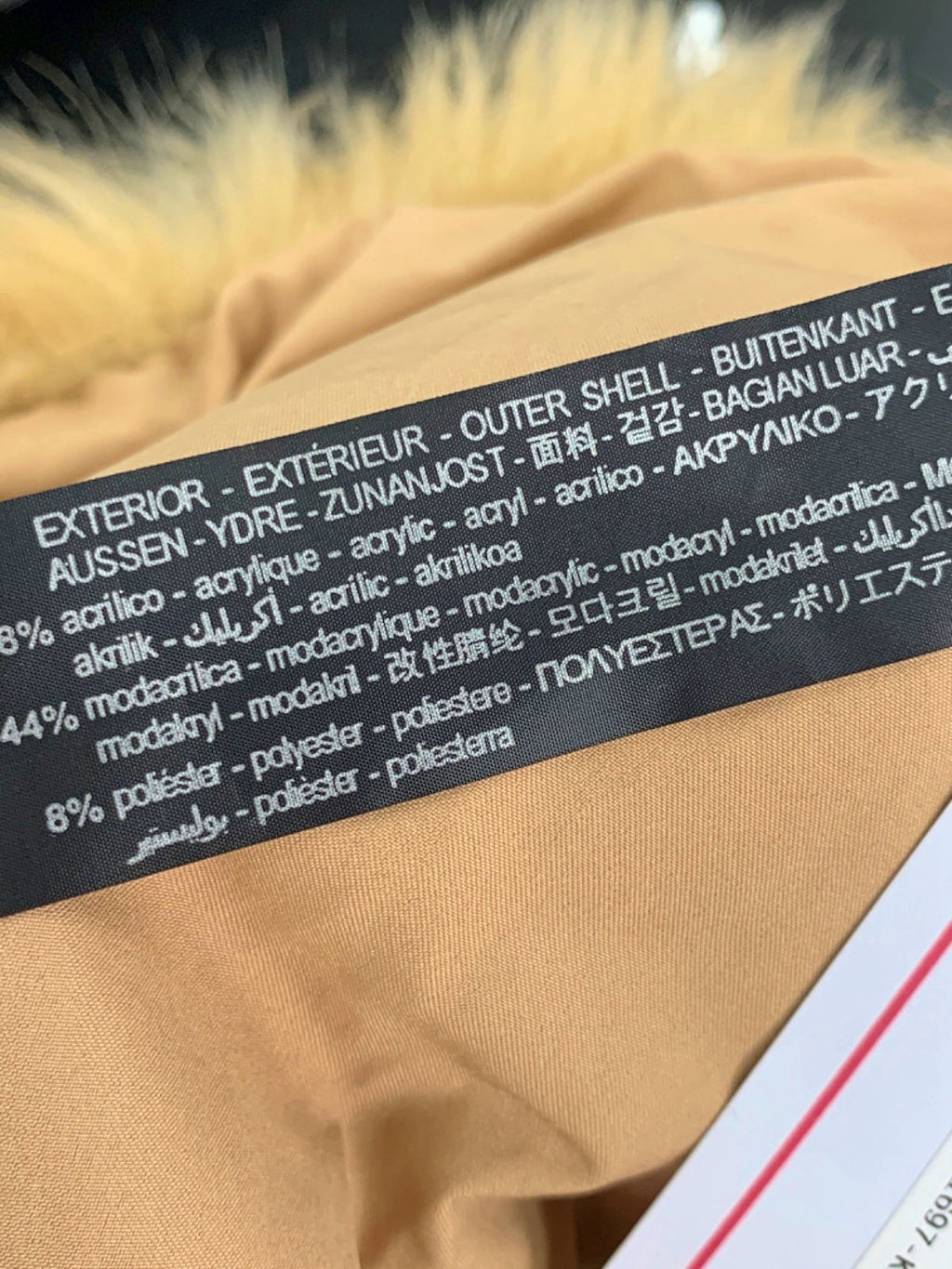 Zara Camel Faux Fur Scarf One Size