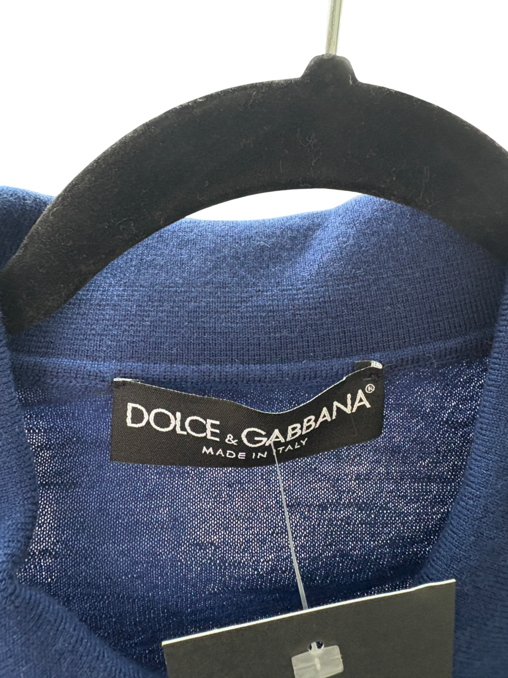 Dolce & Gabbana Blue Cashmere Polo Shirt UK XL
