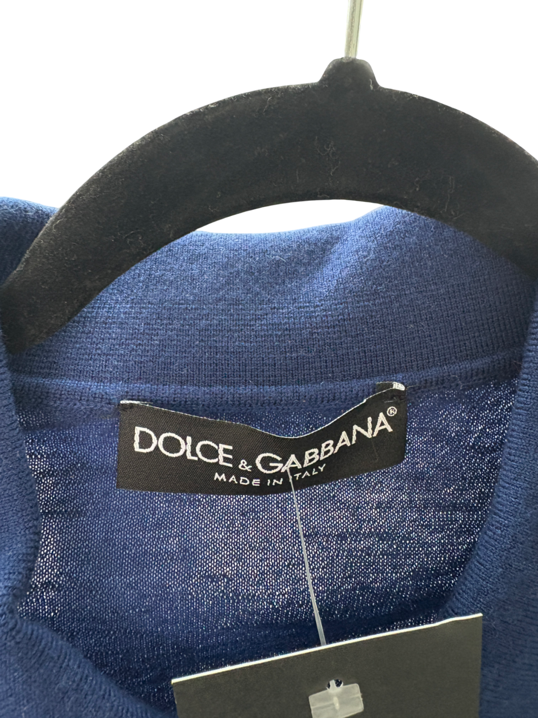 Dolce & Gabbana Blue Cashmere Polo Shirt UK XL