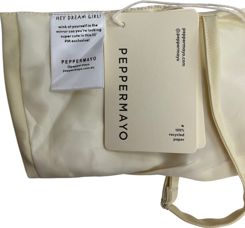 pepper mayo Yellow Sarah Halterneck Vest Top UK 8