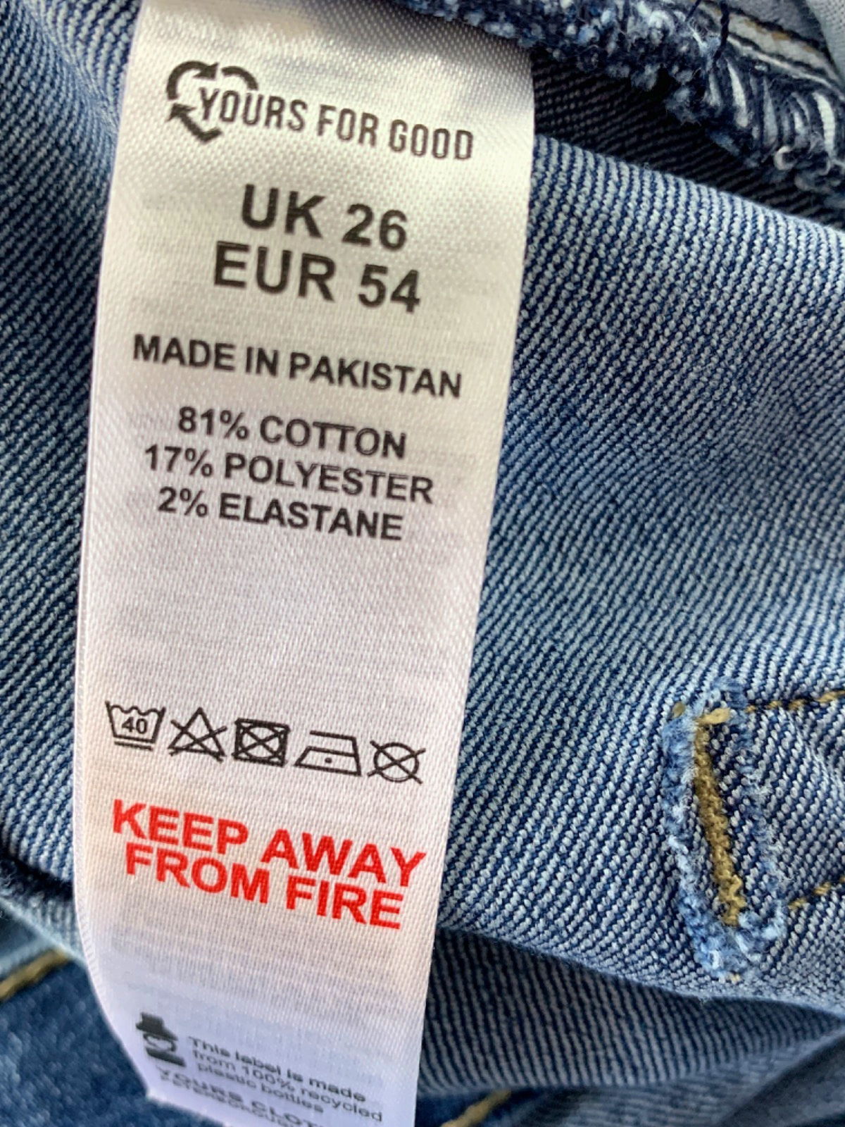 Yours For Good Blue Ava Skinny Jeans UK 26