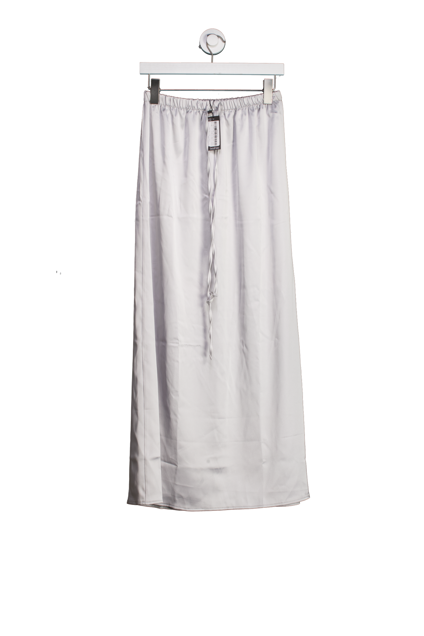 boohoo Grey Drawcord Sequin Maxi Skirt UK 12