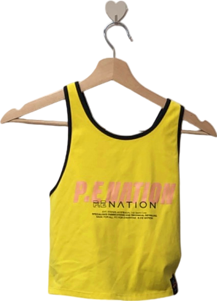 PE Nation Yellow Challenge Sports Bra Aurora S