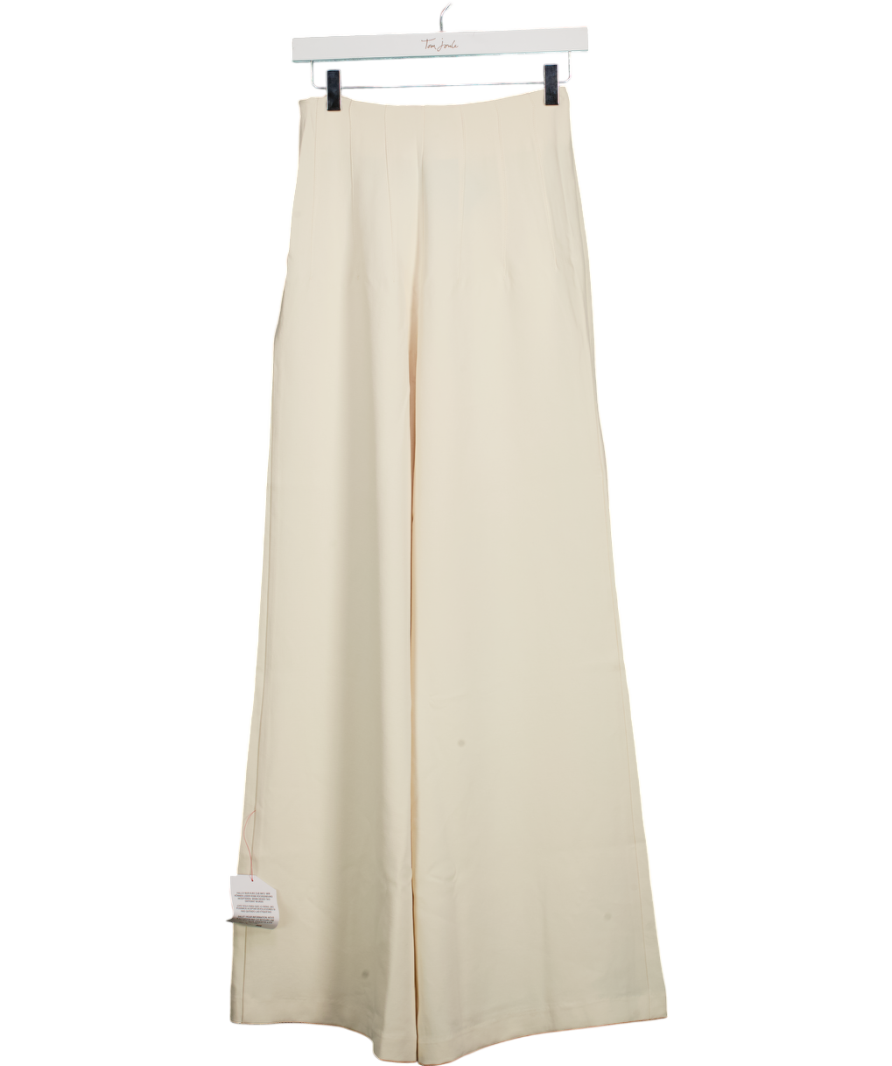 ASOS Cream Tailored High Waist Corset Detail Palazzo Trousers In Buttermilk UK 6