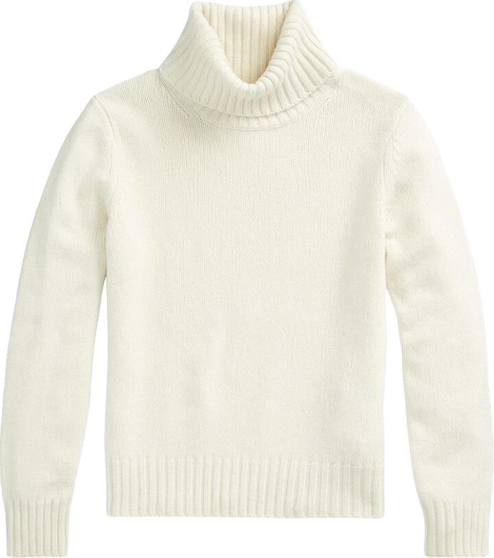 Polo Ralph Lauren Cream Wool/cashmere Blend Roll Neck Jumper UK XXS