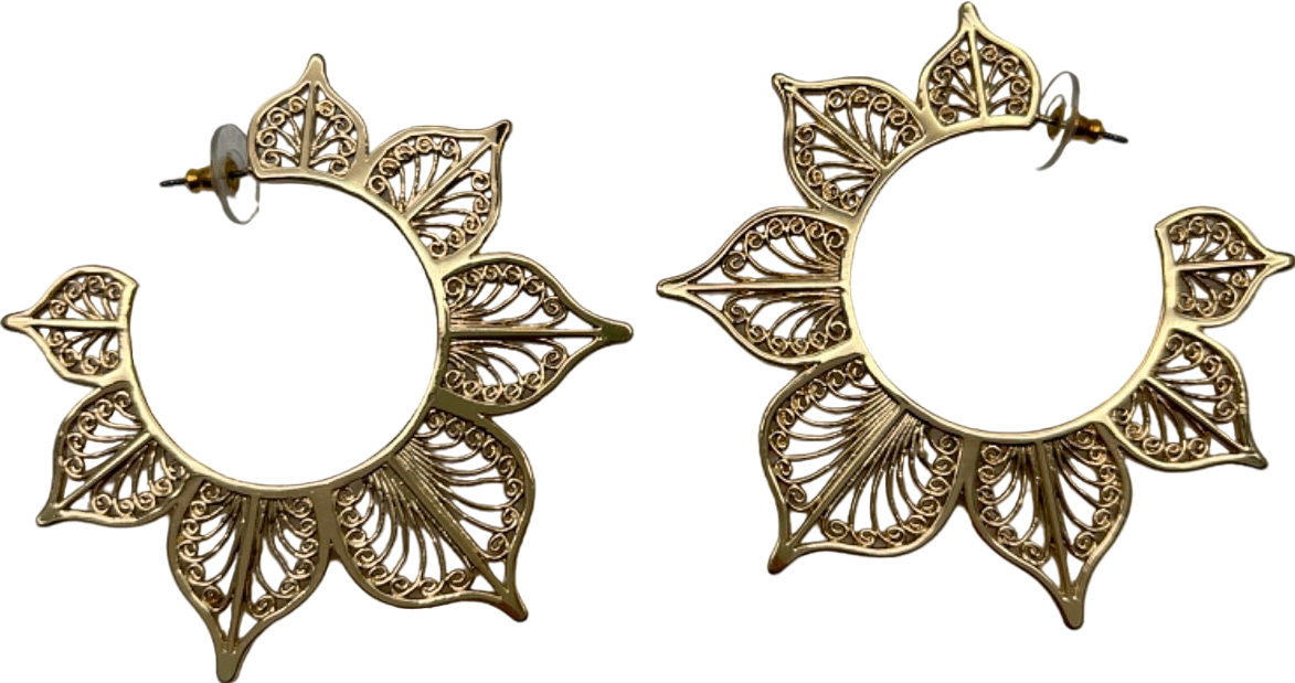 Pic - Gold Sunflower Earrings