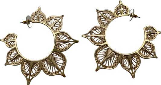 Pic - Gold Sunflower Earrings